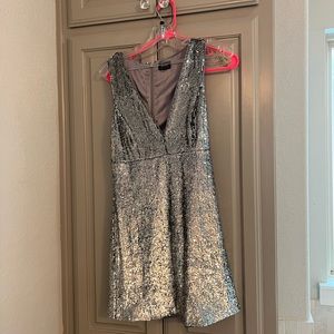 Sequins silver dress